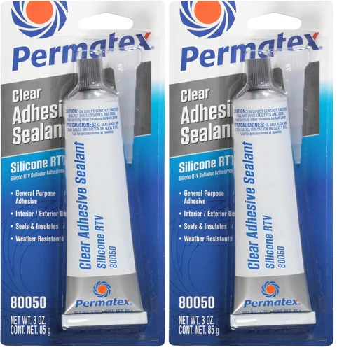 Vista 7 de Permatex 80050 - Sellador adhesivo de silicona RTV transparente, 3 onzas
