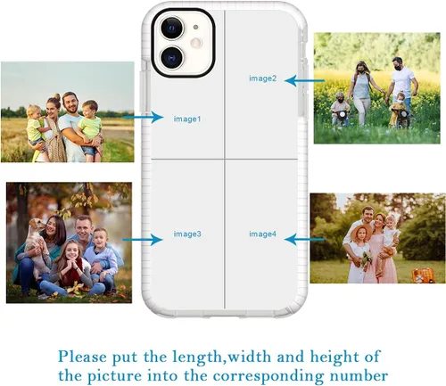 Vista 49 de Funda de teléfono personalizada para iPhone 11, diseño personalizado de fotos de collage de múltiples imágenes, resistente a los golpes, resistente