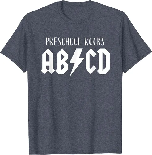 Vista 36 de Preschool Rocks Teacher Back to School ABCD Rock First Day T-Shirt Asphalt Grey