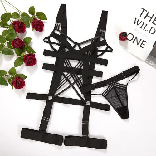 Vista 5 de LilosySexyCutoutStrappyUnderwireWomenLingerieSet