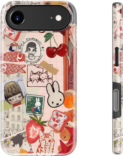 Vista 96 de bemal Funda para iPhone 12 Mini, estética, vintage, floreciente, peonía, concha, femenina, compatible con MagSafe, moderna, única, moderna, moderna