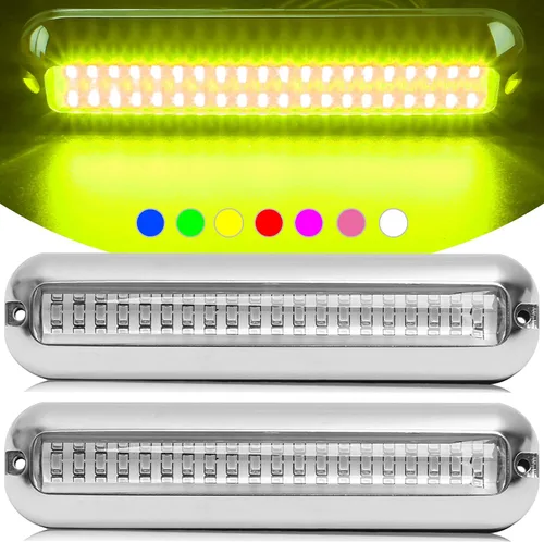 Vista 10 de HUSUKU SOOP3 PRO 2000LM 60LED - Lámpara impermeable para embarcación, luz ultraclara, elevada intensidad, Azul