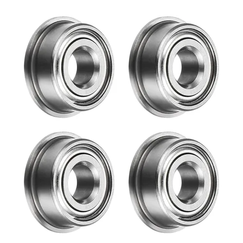 Vista 9 de uxcell MF52ZZ ensanchó el rodamiento de bolas, 4pcs 6.6x16.4x8.2 ft m acero cromado doble blindado ABEC1 cojinetes de brida Double Shielded, ABEC1