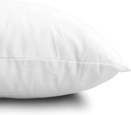 Vista 3 de EDOW - Relleno de almohada ligera y suave de poliéster como alternativa al plumón - Almohada decorativa lavable a máquina. (Blanco, 14x14 pulgadas)