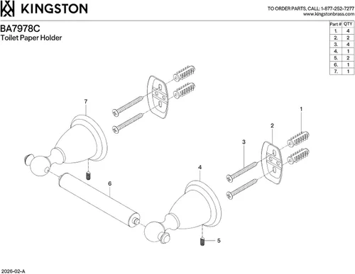 Vista 2 de Kingston Brass BA7978C - Portarrollos de papel higiénico vintage inglés, 8-1/2 pulgadas, cromo pulido