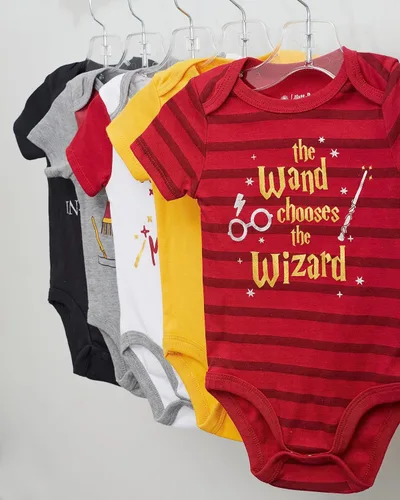 Vista 10 de Harry Potter Body de manga corta para bebé, paquete múltiple de regalo para bebé niña o niño, ropa de bebé
