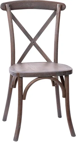 Vista 14 de Flash Furniture Advantage Medium con silla X-Back de grano blanco Grano blanco medio