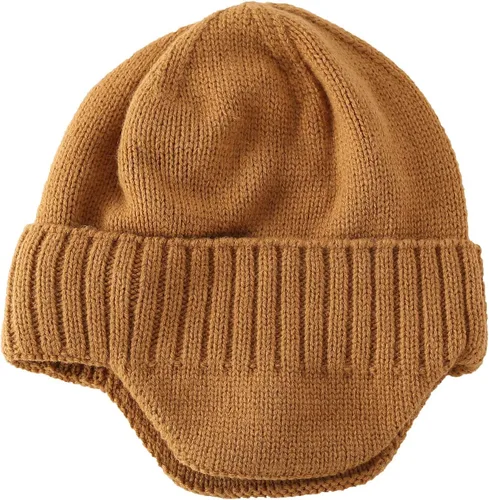 Vista 3 de Home Prefer Gorro de invierno para hombre, gorro de punto con orejeras, gorro con orejas