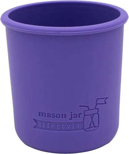 Vista 14 de Mason Jar Lifestyle Fundas de silicona de media pinta de boca regular de 8 onzas para proteger la pelota, Kerr, tarros de conservas acolchados