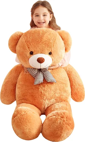 Vista 20 de IKASA Oso de Peluche Gigante Animal de Peluche Juguete de Felpa, 47 pulgadas Grande Lindo Jumbo Juguetes Suaves, Enorme Gran Esponjoso Gordo Negro