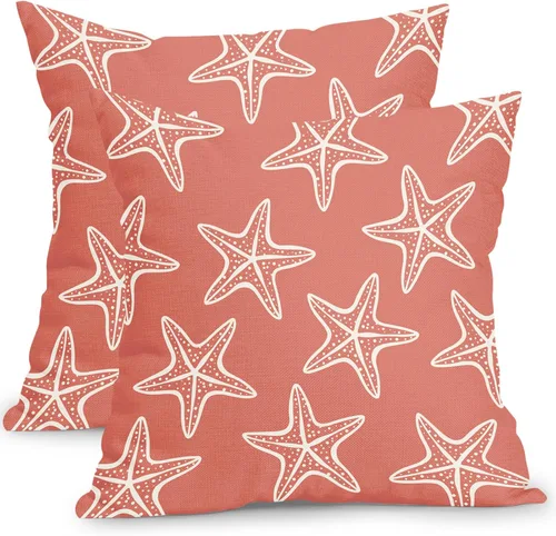 Vista 23 de Juego de 2 fundas de almohada de hojas de plantas tropicales de 20 x 20 pulgadas, juego de 2 fundas de almohada cuadradas de lino de algodón y hojas