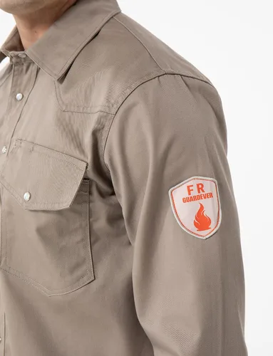 Vista 9 de GUARDEVER NFPA2112 - Camisa ignífuga para hombre, 100 % C, 9.1 onzas, NFPA2112