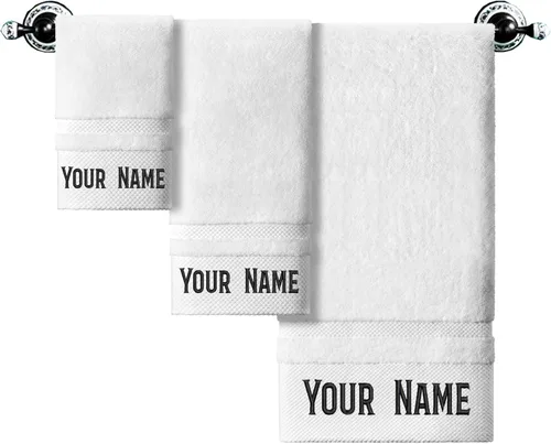 Vista 13 de Toallas de mano personalizadas con monograma para baño, toallas personalizadas con nombres, toallas bordadas de lujo 100% algodón como regalo
