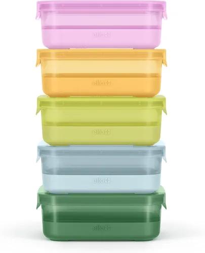 Vista 9 de Ello - Juego de preparación de comidas de plástico de 3.7 tazas, juego de 10 piezas, 5 paquetes - Juego de recipientes de almacenamiento