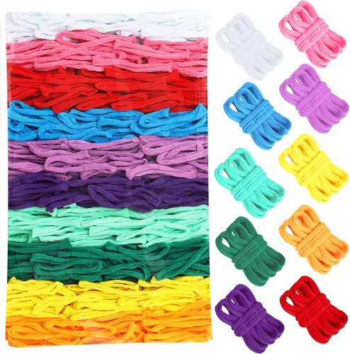 Vista 8 de 600 bucles de repuesto para telar de tejido para telar de 7 pulgadas, colores negros