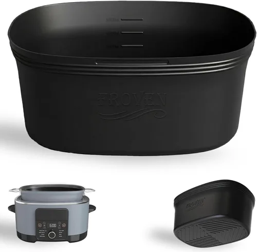 Vista 12 de FROVEN Forros de silicona para olla de cocción lenta de 4-4.5 cuartos, ovalados – Reutilizables, acolchados, con peso y resistentes. Compatibles