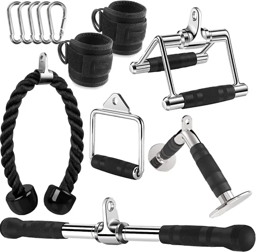 Vista 11 de Accesorio para Máquina de Cable, Accesorios de Jalón LAT, Accesorios de Gimnasio en Casa, Accesorio de Jalón para Tríceps