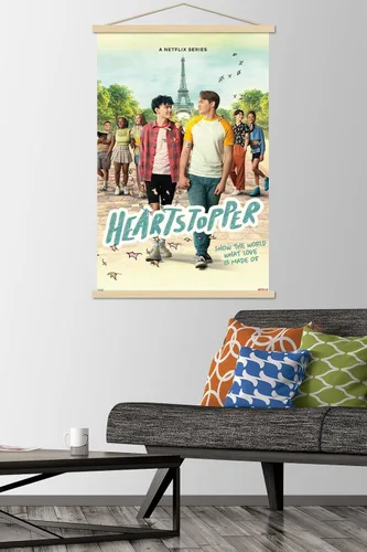 Vista 2 de Trends International Netflix Heartstopper: Season 2 - Póster de pared de una hoja, 22.37 x 34.00 pulgadas, paquete de impresión premium y colgador