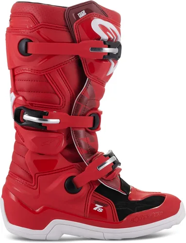 Vista 7 de Alpinestars Botas Tech 7S Unisex Juveniles Negro/Plata/Blanco/Oro