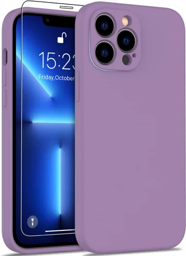 Vista 37 de DEENAKIN Funda de silicona compatible con iPhone 12 con protector de pantalla, mejora la protección de la cámara, funda protectora suave y flexible