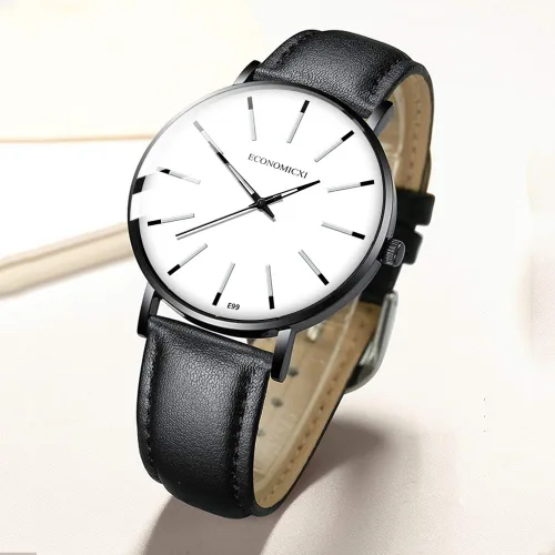 Vista 3 de COOKI - Reloj de pulsera analógico de cuarzo para hombre, de acero inoxidable, con calendario, de lujo, z-26, Classic