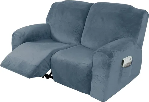 Vista 33 de IMYOGI Fundas para sofá de alta elasticidad de terciopelo para sofá reclinable de 1, 2 y 3 plazas, protector de muebles con parte inferior elástica