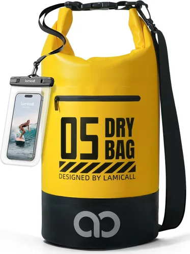 Vista 29 de Lamicall Bolso Seco Pequeño, Bolso Impermeable - [Duradero y Flotante] Bolso a Prueba de Agua de 1.32/2.64/5.28/7.92/10.56 galones con Funda