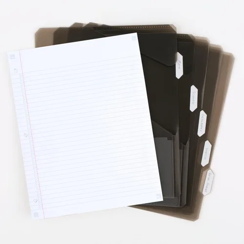 Vista 8 de Five Star Flex 29328 - Cuaderno recargable + aplicación de estudio, papel rayado universitario, anillos TechLock de 1 pulgada, bolsillos, pestañas