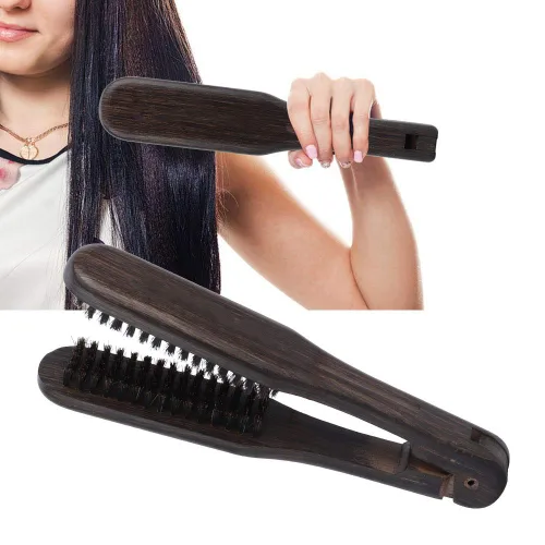Vista 6 de Peine profesional de peluquería, cepillo de abrazadera para alisar el cabello, herramienta de peinado del cabello, herramienta de alisado de pelo