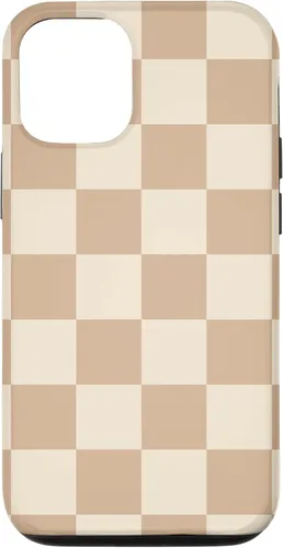 Vista 53 de Funda de tablero de ajedrez marrón beige claro para iPhone 14 Pro
