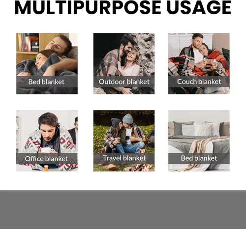 Vista 5 de Mantas personalizadas con fotos y texto, manta personalizada con imágenes, para memoria familiar, cumpleaños, Halloween, Navidad, Día del Padre, 30