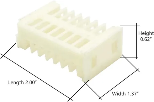 Vista 6 de goodland glqcage-w de fuente de las abejas abeja reina Jaula de plástico blanco – 2" x 1" X 3/4
