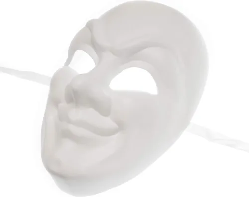Vista 4 de Más allá de la mascarada blanca máscaras de mascarada DIY máscara en blanco sin decorar pintar