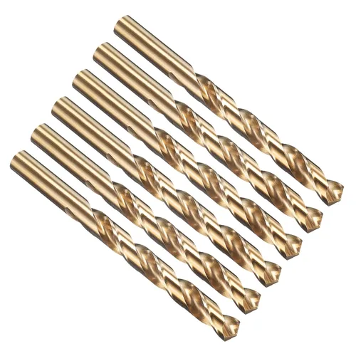 Vista 108 de PATIKIL Broca Jobber de 0.039 in, vástago recto M35 cobalto 5% acero de alta velocidad 135° acabado dorado para metal duro de acero inoxidable - 2