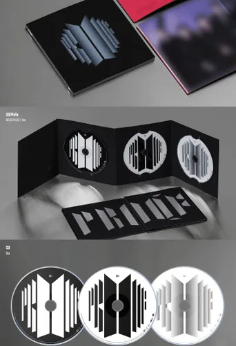 Vista 3 de BTS Proof Anthology Album Compact Edition 1p Mini póster plegable en paquete+80p folleto+1p PhotoCard+1p Postcard+1ea Discografía Guía+Seguimiento