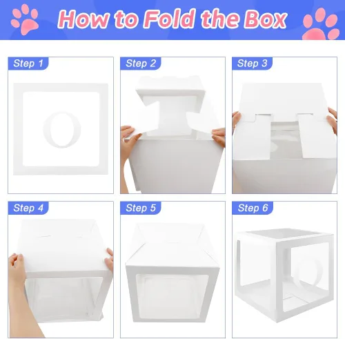 Vista 7 de Decoraciones de primer cumpleaños, 3 cajas de globos para niña o niño, bloques transparentes, decoraciones de fiesta de Pascua