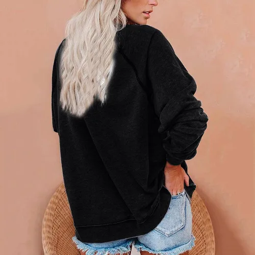 Vista 6 de Disfraces de Navidad para mujer, cuello redondo, camiseta de manga larga raglán, camisetas con estampado de árbol de Navidad
