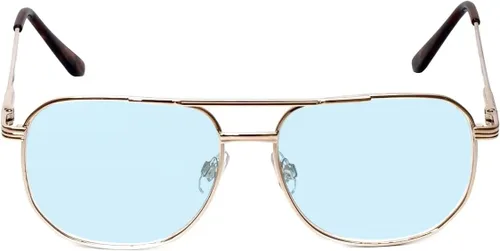 Vista 2 de Calabria 1106 - Lentes de lectura de metal con bloqueo de luz azul o lente transparente, para hombres y mujeres, diseño elegante, lectores