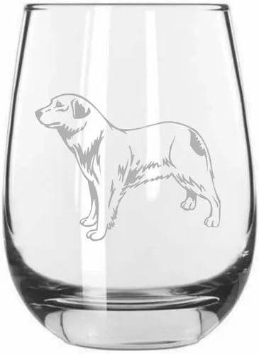 Vista 51 de Shar Pei (chino) - Vaso de vino sin tallo grabado para perro, 15.25 onzas