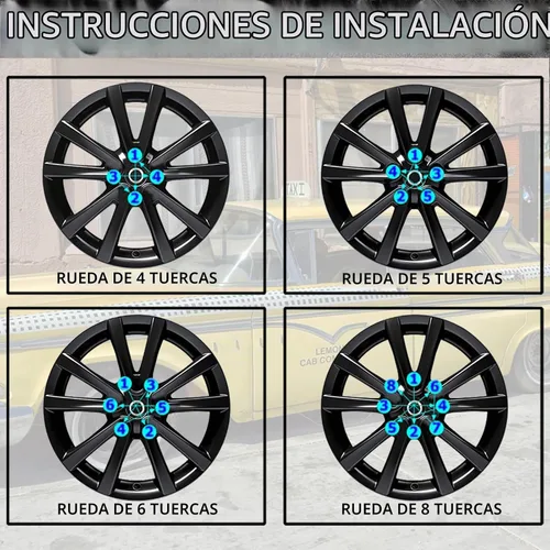 Vista 7 de Pernos de llanta M12x1.25 con base plana mag, 20 piezas de 13/16 pulgadas, hexagonales, 1.46 x 1.18, cromadas