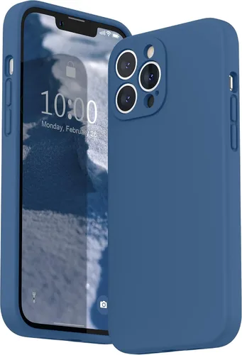 Vista 8 de SURPHY Funda compatible con iPhone 13 Pro Max con protector de pantalla, (protección de cámara + forro de microfibra suave), funda de silicona Negro