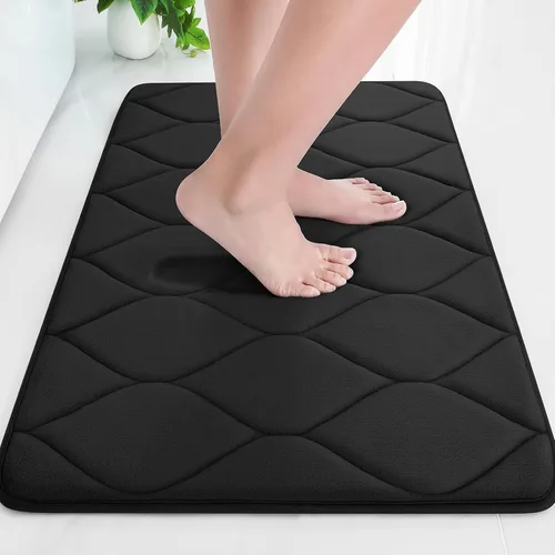 Vista 37 de Colorxy - Alfombra de baño de espuma viscoelástica, ultrasuave y antideslizante, absorbe el agua, lavable a máquina, tapete para suelos de ducha