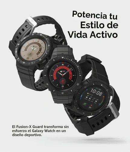 Vista 3 de Ringke - Correa para Samsung Galaxy Watch 5 Pro [Fusion-X Guard, negro] Funda protectora con correa, a prueba de golpes resistente y correa