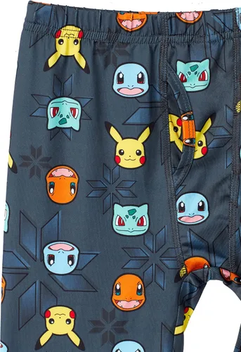 Vista 6 de Cuddl Duds Conjunto de ropa interior térmica para niños, Sonic, Spiderman, Pokemon, Minecraft, Star Wars Designs - Capa base larga John para niños