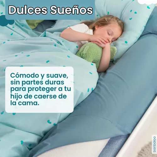 Vista 2 de BANBALOO Paquete de 2 parachoques de cama para niños pequeños de 53 pulgadas Rieles de espuma para camas Queen, King, Twin, Full Size Barrera
