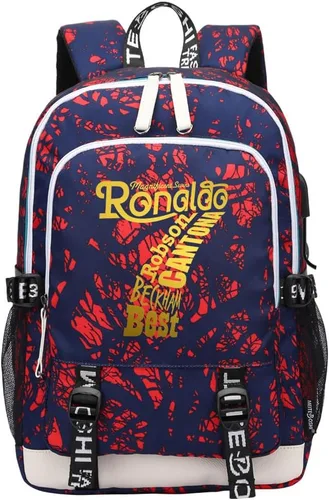 Vista 36 de Soccer Player 7 Mochila deportiva multifunción para viajes, portátil, para fanáticos del fútbol, para hombres y mujeres, negro - 2, Tamaño único