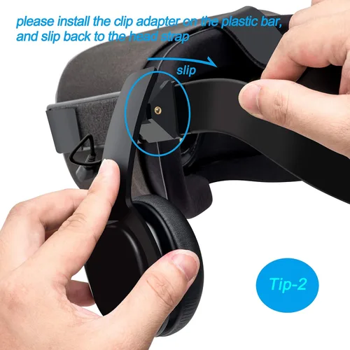 Vista 7 de New Version Stereo 3D Sounds Deep Bass VR Privacy HeadphoneSoundkit Custom Made for Oculus Quest Gen 1 VR Headset-Improve Sound Quality and