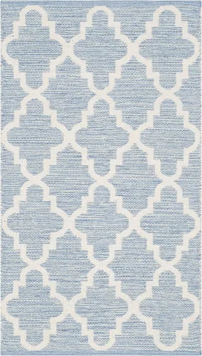Vista 8 de SAFAVIEH Montauk Collection - Alfombra decorativa, 2 pies 3 pulgadas x 3 pies 9 pulgadas, beige y marfil, hecho a mano, de algodón enrejado, ideal