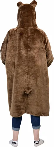 Vista 2 de Waitu Manta Ponible de Oso con Capucha, Divertidos Disfraces de Halloween, Regalos de Cumpleaños para Mujeres, Hombres, Niños y Niñas, Manta