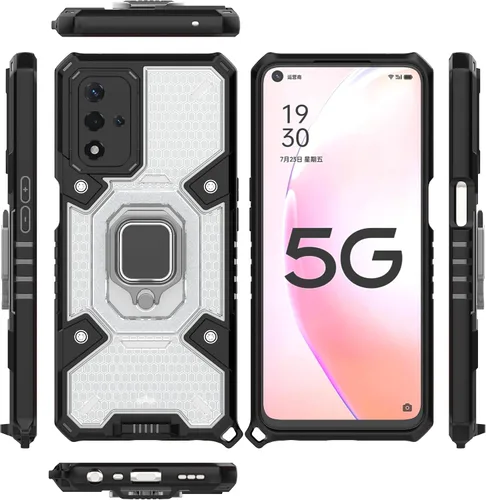 Vista 28 de Funda para 1+ Nord 2 5G, funda para OnePlus Nord 2 5G con funda de soporte, color azul
